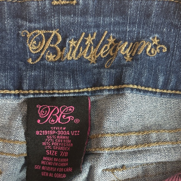 ✨ Bubblegum Y2K Denim Shorts | Size 7/8 | Rolled Cuff Summer Jean Shorts ✨ - Picture 2 of 8